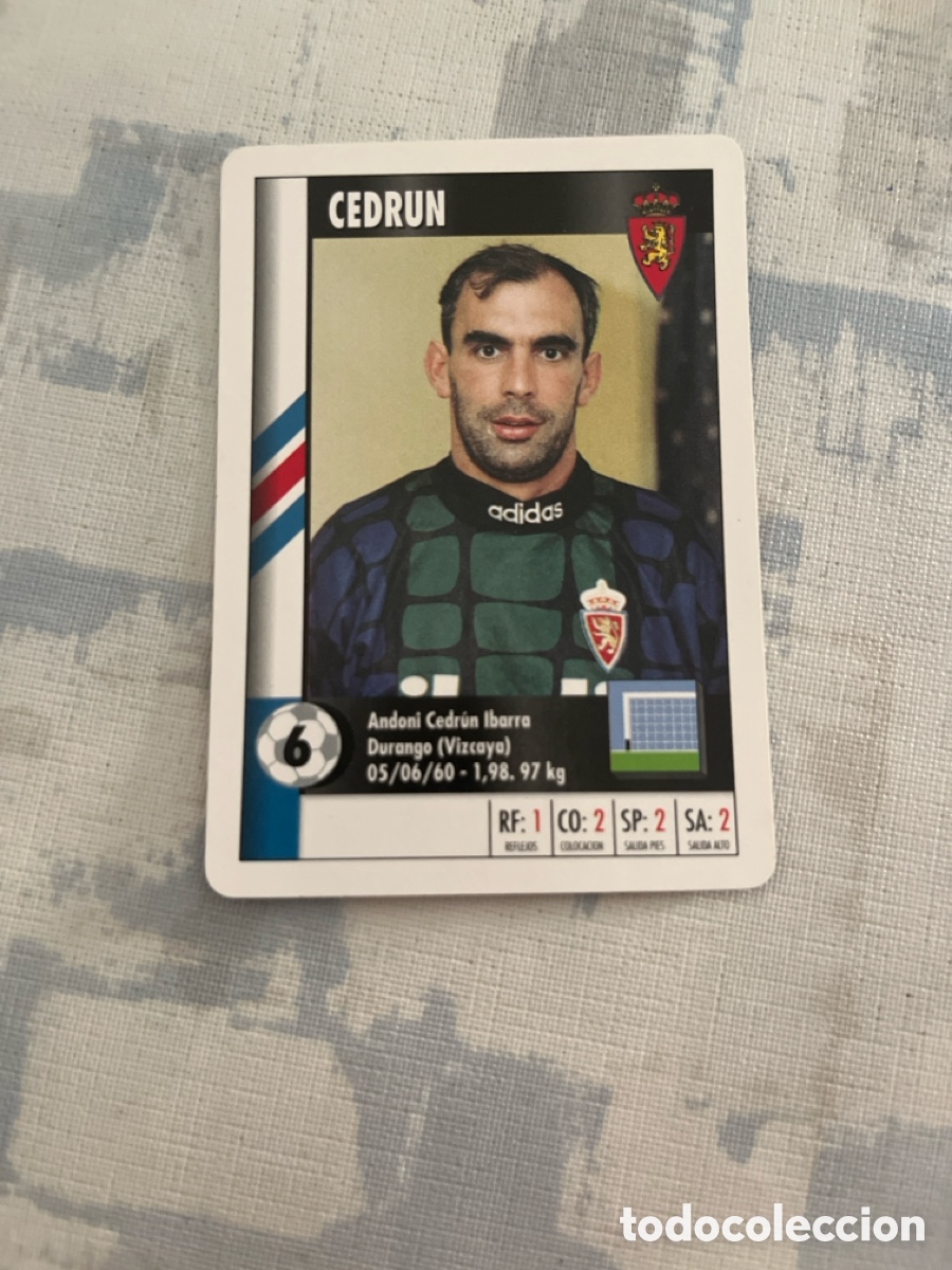 Cromos de f&uacute;tbol: CEDRUN REAL ZARAGOZA SUPER GOL 95 96 MARCA LFP 1995 1996 CARTA TAMA&Ntilde; FOURNIER PERFECTO ESTADO