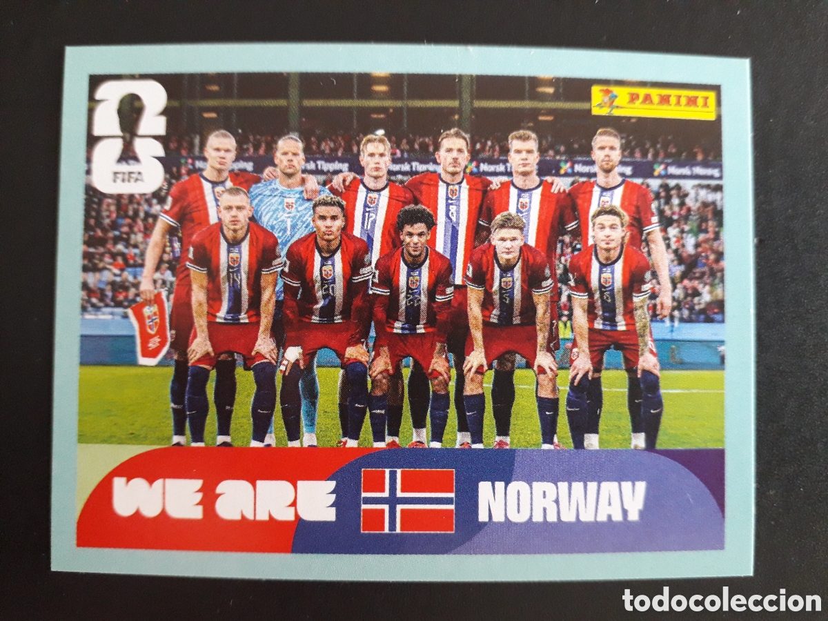 Cromos de Futebol: EQUIPO NORUEGA NOR 13 MUNDIAL F&Uacute;TBOL 2026 FIFA WORLD CUP PANINI SIN PEGAR PEDIDO M&Iacute;NIMO 3&euro;