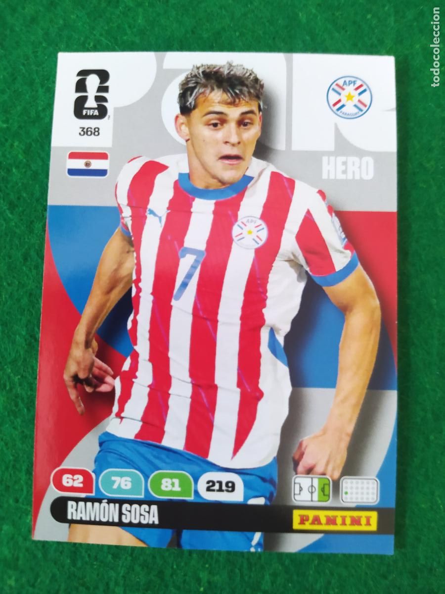 Fu&szlig;ball-Sticker: ADRENALYN MUNDIAL 2026 HERO RAMON SOSA N&ordm; 368 PARAGUAY