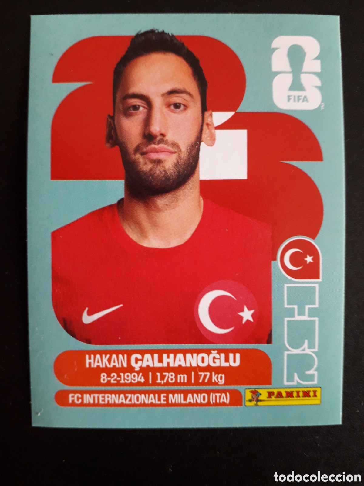 Fu&szlig;ball-Sticker: &Ccedil;ALHANOĞLU TURQU&Iacute;A TUR 11 MUNDIAL F&Uacute;TBOL 2026 FIFA WORLD CUP PANINI SIN PEGAR PEDIDO M&Iacute;NIMO 3&euro;