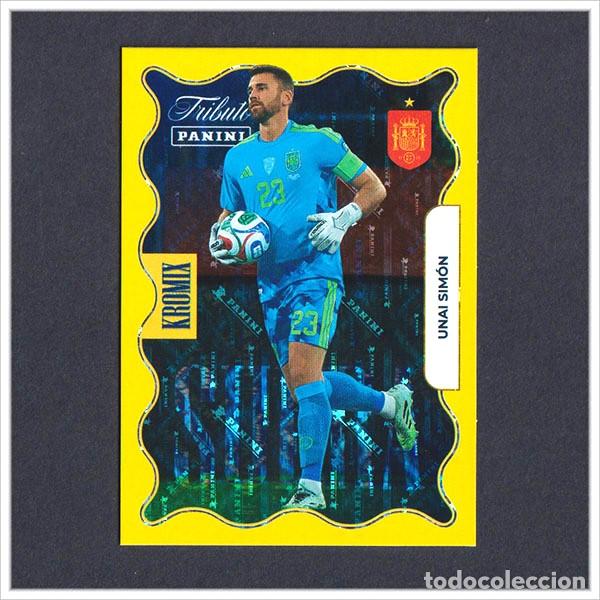 Cromos de f&uacute;tbol: TRIBUTO SELECCI&Oacute;N ESPA&Ntilde;OLA 2010 2026 PANINI UNAI SIMON KROMIX GOLD KO71 71 ESPA&Ntilde;A LIGA MUNDIAL
