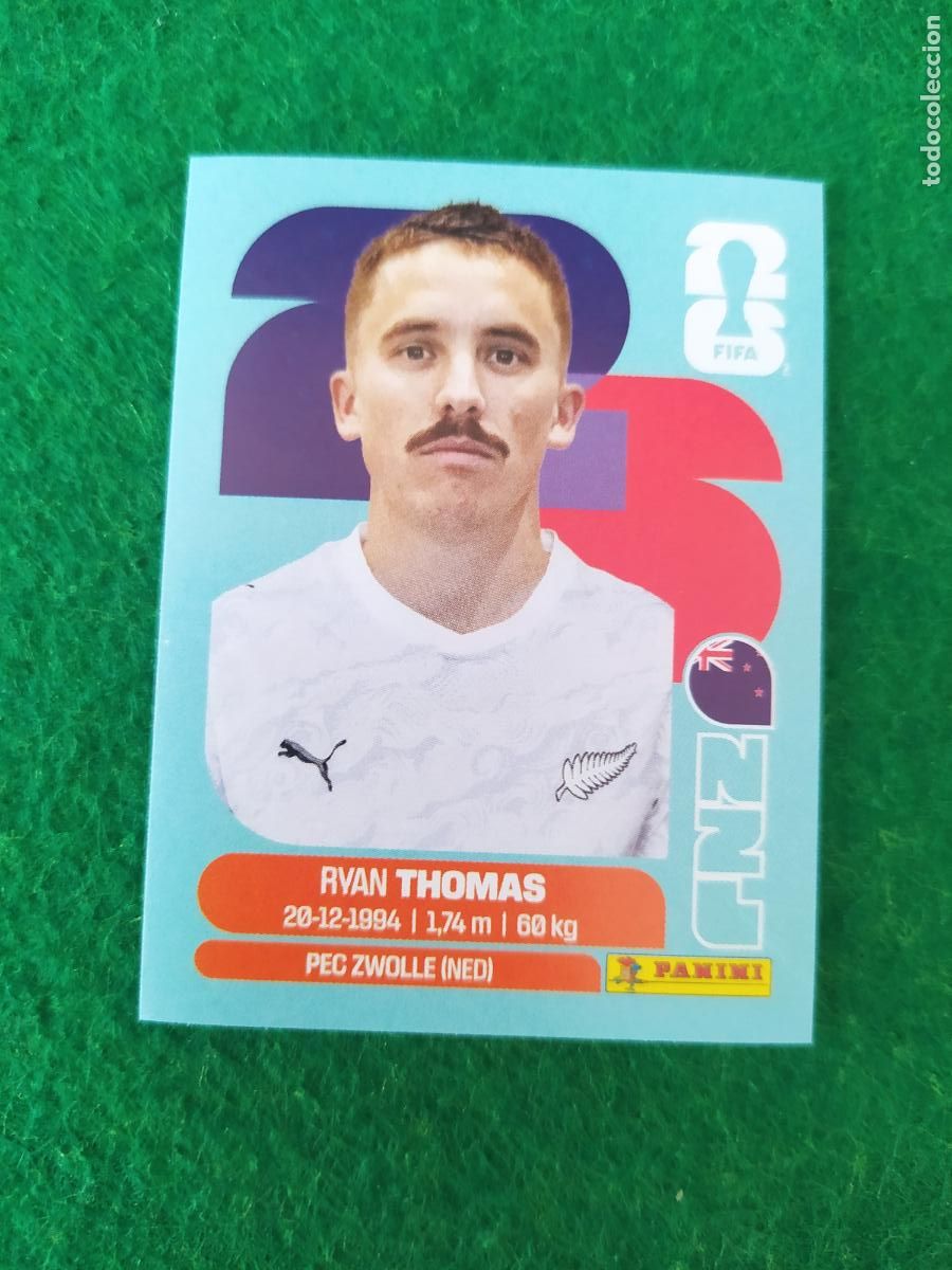 Fu&szlig;ball-Sticker: OFFICIAL STICKER COLLECTION WORLD CUP MUNDIAL 2026 - NUEVA ZELANDA N&ordm; 12 THOMAS
