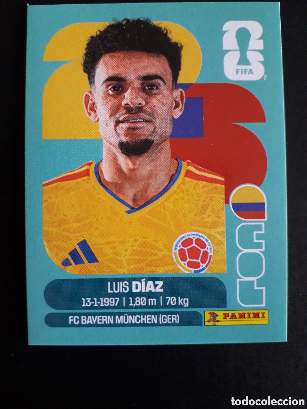 Fu&szlig;ball-Sticker: LUIS D&Iacute;AZ COLOMBIA COL 20 MUNDIAL F&Uacute;TBOL 2026 FIFA WORLD CUP PANINI SIN PEGAR PEDIDO M&Iacute;NIMO 3&euro;