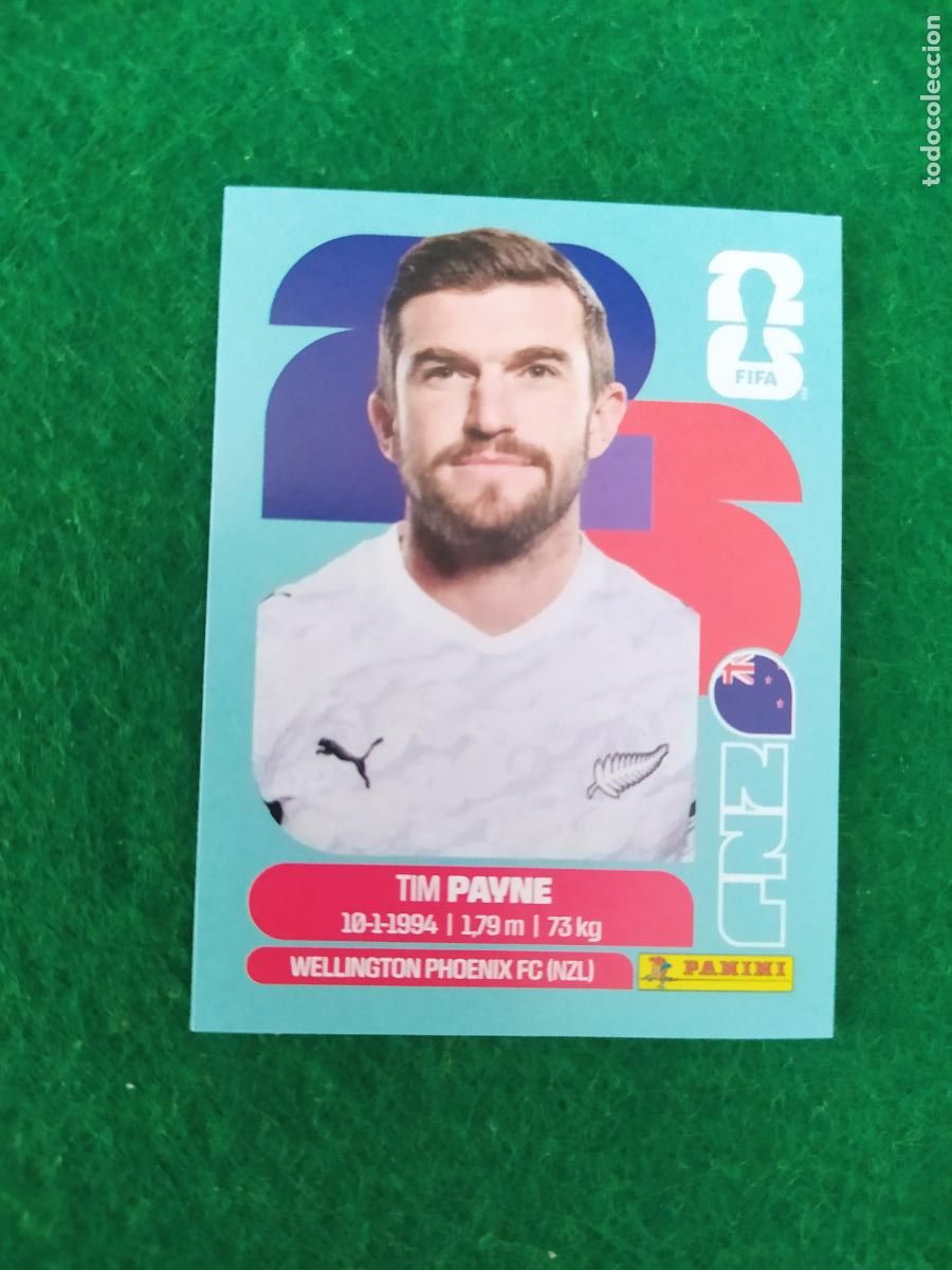 Fu&szlig;ball-Sticker: OFFICIAL STICKER COLLECTION WORLD CUP MUNDIAL 2026 - NUEVA ZELANDA N&ordm; 6 TIM PAYNE