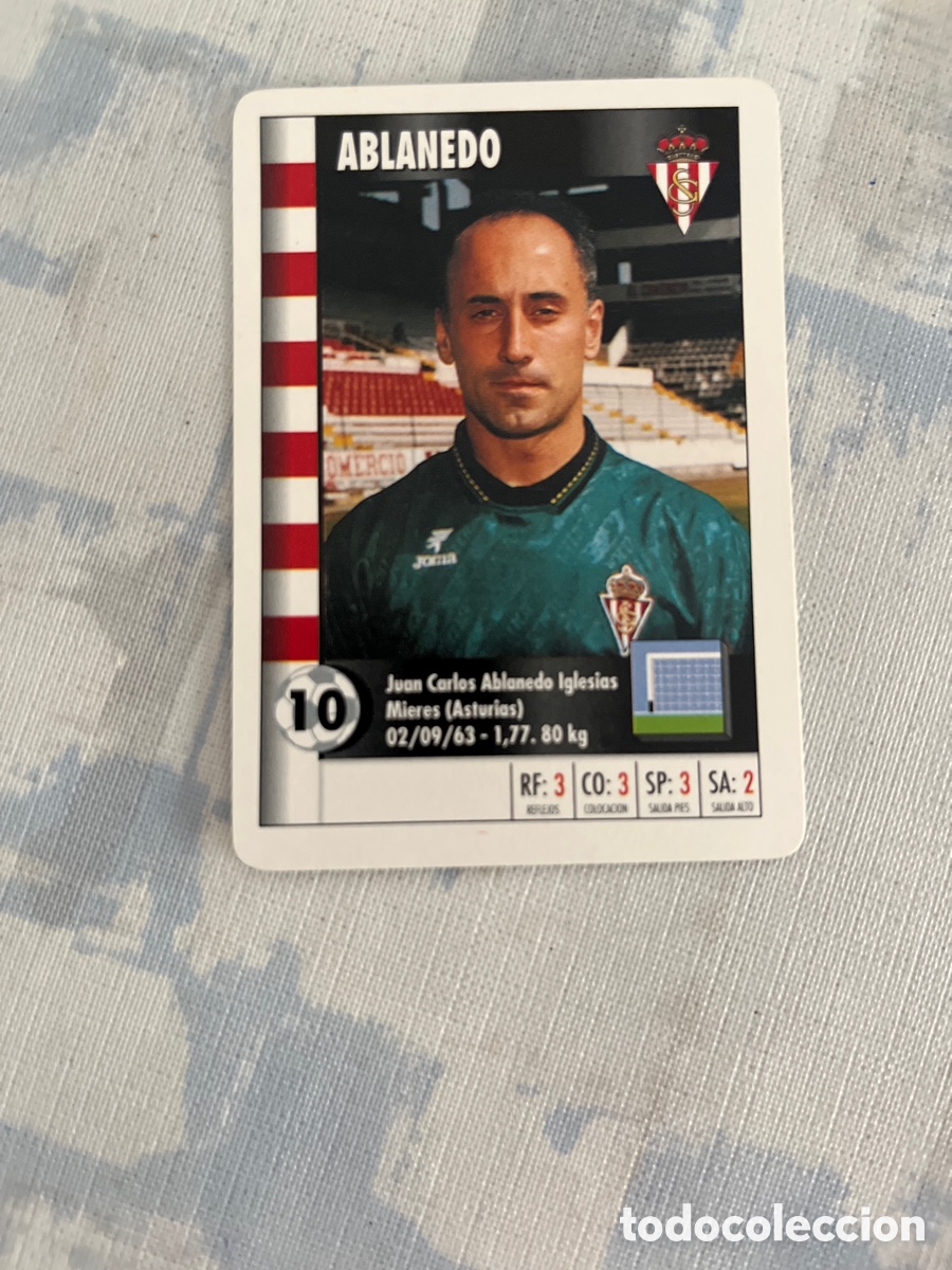Cromos de Futebol: ABLANEDO SPORTING DE GIJON SUPER GOL 95 96 MARCA LFP 1995 1996 CARTA TAMA&Ntilde;O FOURNIER PERFECTO ESTADO