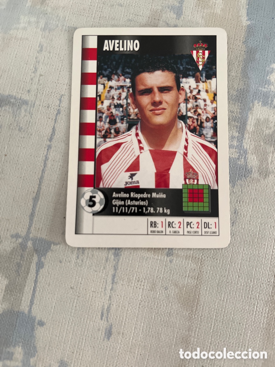 Cromos de Futebol: AVELINO SPORTING DE GIJON SUPER GOL 95 96 MARCA LFP 1995 1996 CARTA TAMA&Ntilde;O FOURNIER PERFECTO ESTADO