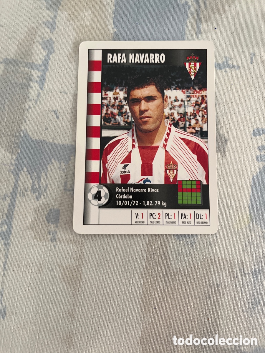 Cromos de Futebol: RAFA NAVARRO SPORTING DE GIJON SUPER GOL 95 96 MARCA LFP 1995 1996 CARTA FOURNIER PERFECTO ESTADO