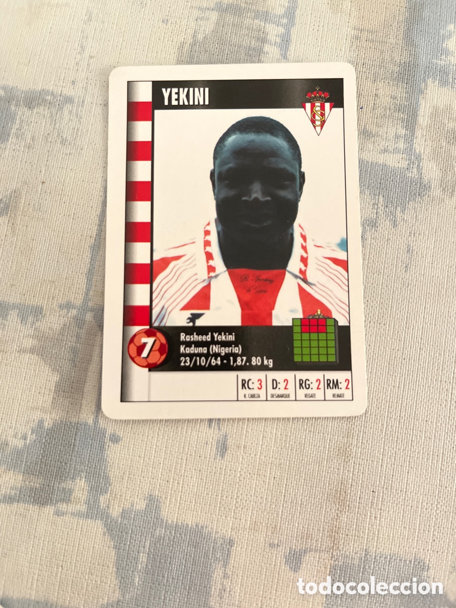 Cromos de Futebol: YEKINI SPORTING DE GIJON SUPER GOL 95 96 MARCA LFP 1995 1996 CARTA FOURNIER PERFECTO ESTADO