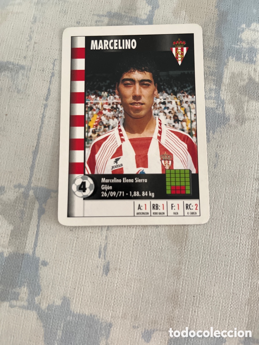 Cromos de F&uacute;tbol: MARCELINO SPORTING DE GIJON SUPER GOL 95 96 MARCA LFP 1995 1996 CARTA FOURNIER PERFECTO ESTADO