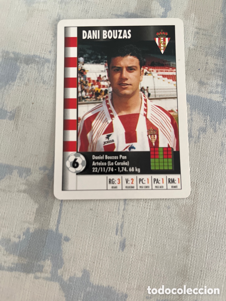 Cromos de F&uacute;tbol: DANI BIUZAS SPORTING DE GIJON SUPER GOL 95 96 MARCA LFP 1995 1996 CARTA FOURNIER PERFECTO ESTADO