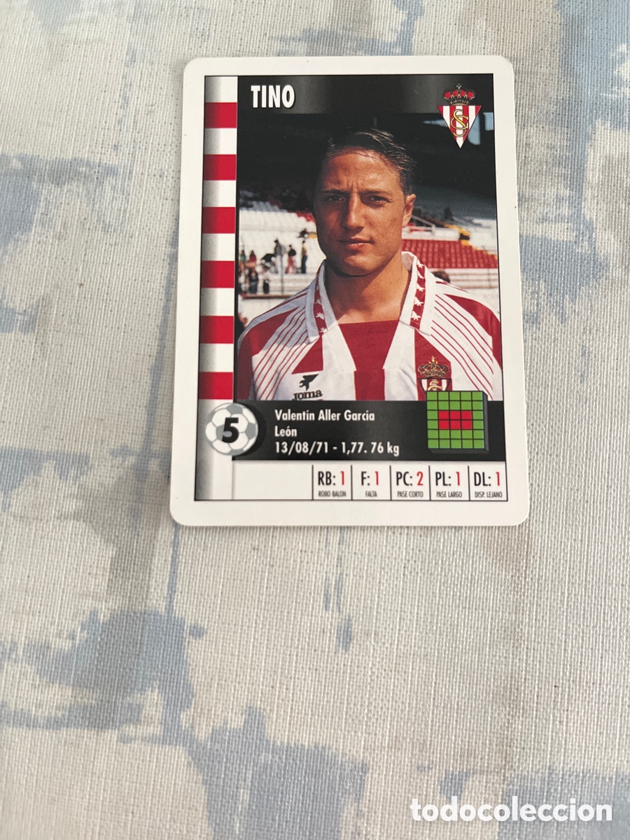 Cromos de F&uacute;tbol: TINO SPORTING DE GIJON SUPER GOL 95 96 MARCA LFP 1995 1996 CARTA FOURNIER PERFECTO ESTADO