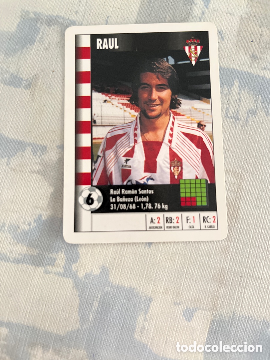 Cromos de F&uacute;tbol: RAUL SPORTING DE GIJON SUPER GOL 95 96 MARCA LFP 1995 1996 CARTA FOURNIER PERFECTO ESTADO