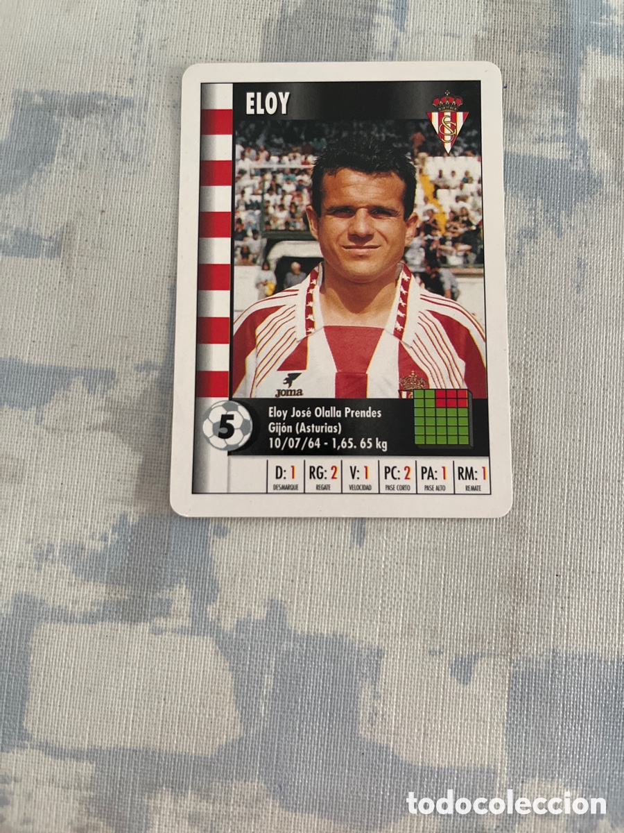 Cromos de F&uacute;tbol: ELOY SPORTING DE GIJON SUPER GOL 95 96 MARCA LFP 1995 1996 CARTA FOURNIER PERFECTO ESTADO