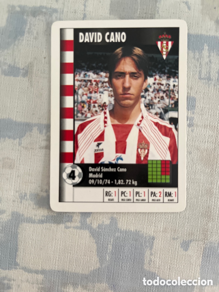 Cromos de F&uacute;tbol: DAVID CANO SPORTING DE GIJON SUPER GOL 95 96 MARCA LFP 1995 1996 CARTA FOURNIER PERFECTO ESTADO
