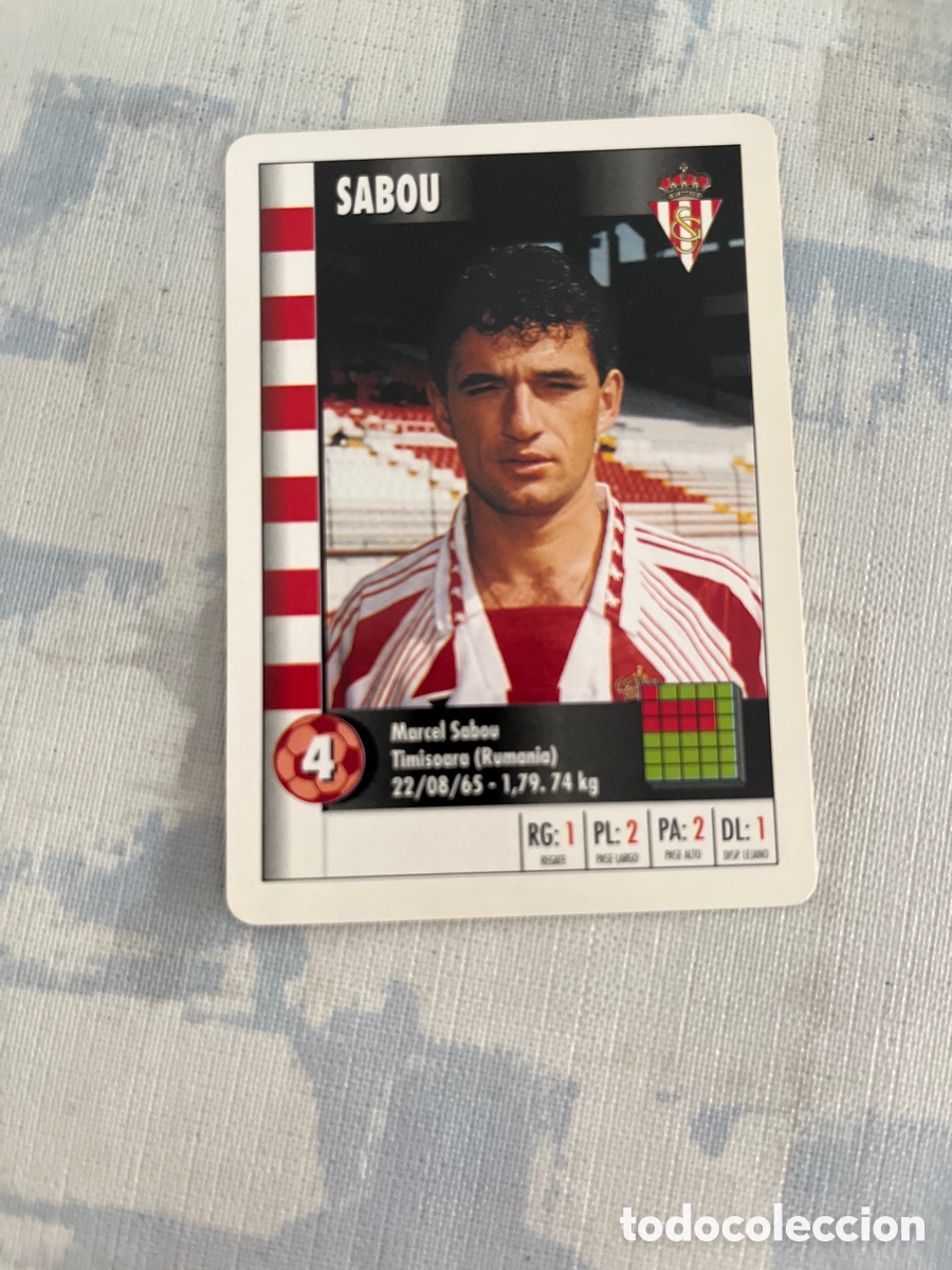 Cromos de F&uacute;tbol: SABOU SPORTING DE GIJON SUPER GOL 95 96 MARCA LFP 1995 1996 CARTA FOURNIER PERFECTO ESTADO