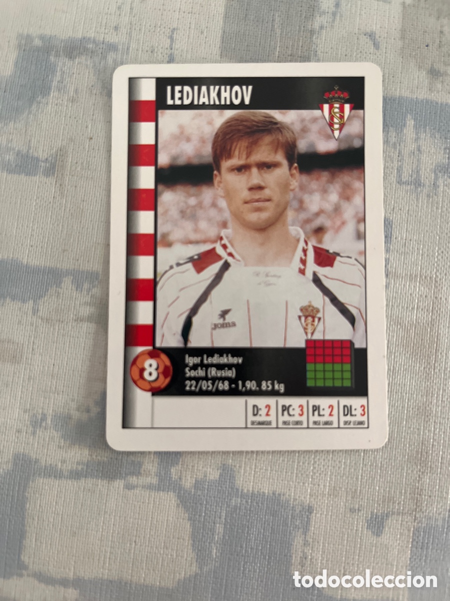 Cromos de F&uacute;tbol: LEDIAKHOV SPORTING DE GIJON SUPER GOL 95 96 MARCA LFP 1995 1996 CARTA FOURNIER PERFECTO ESTADO