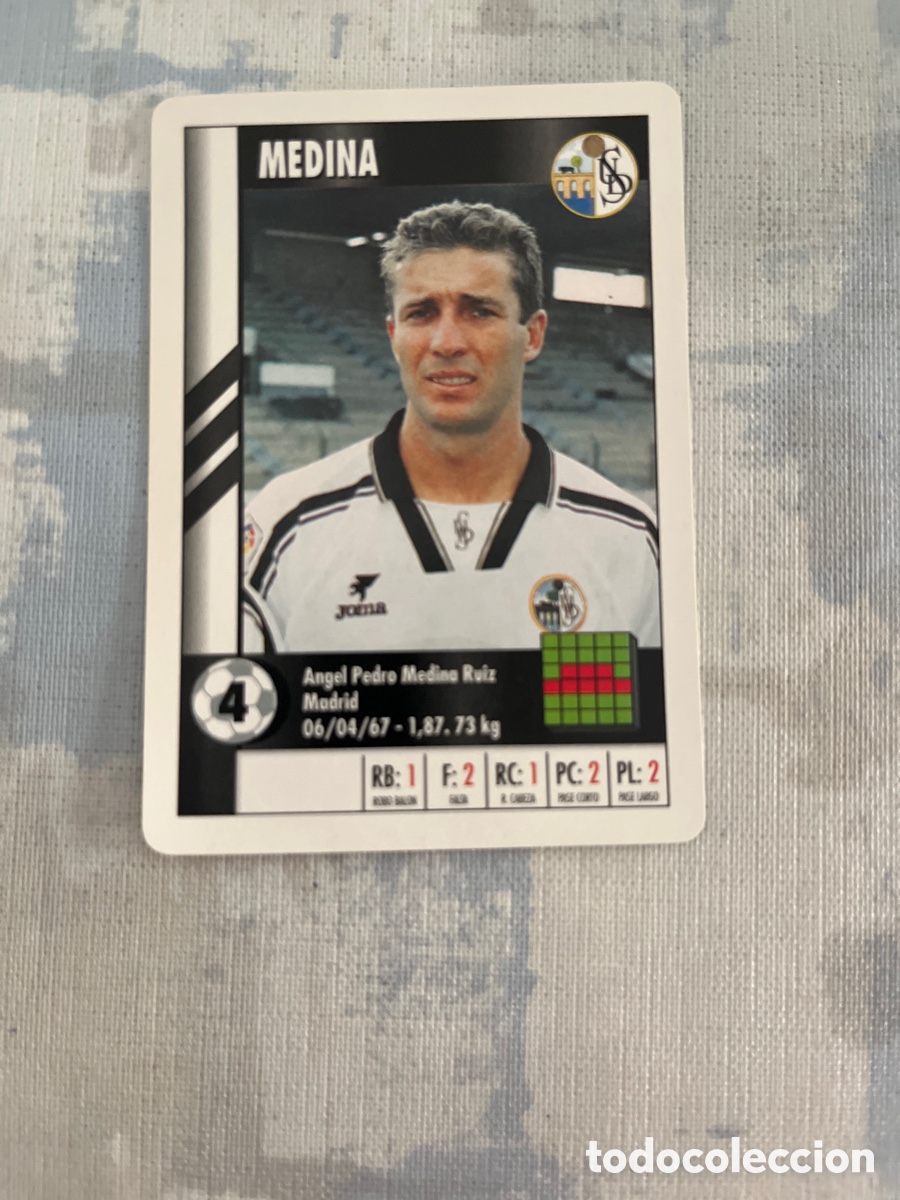 Fu&szlig;ball-Sticker: MEDINA SALAMANCA SUPER GOL 95 96 MARCA LFP 1995 1996 CARTA FOURNIER PERFECTO ESTADO