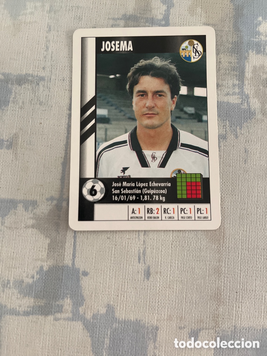 Fu&szlig;ball-Sticker: JOSEMA SALAMANCA SUPER GOL 95 96 MARCA LFP 1995 1996 CARTA FOURNIER PERFECTO ESTADO