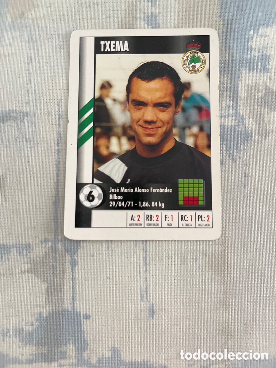 Figurine di Calcio: TXEMA RACING DE SANTANDER SUPER GOL 95 96 MARCA LFP 1995 1996 CARTA FOURNIER PERFECTO ESTADO
