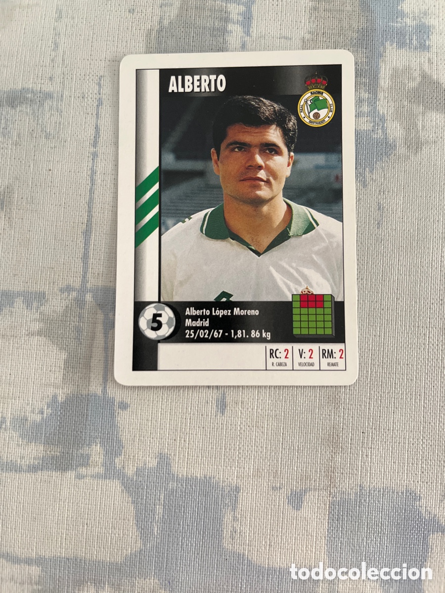 Cromos de Futebol: ALBERTO RACING DE SANTANDER SUPER GOL 95 96 MARCA LFP 1995 1996 CARTA FOURNIER PERFECTO ESTADO