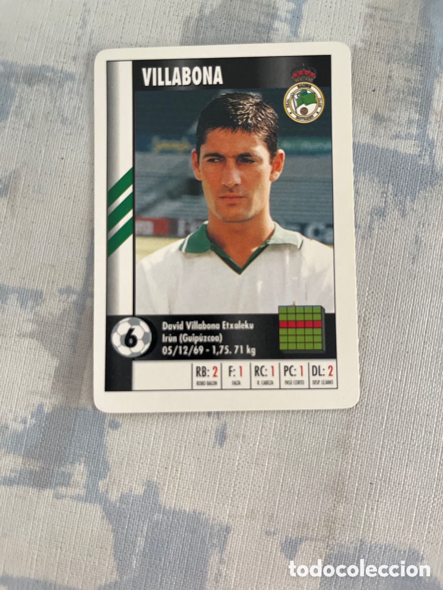 Cromos de Futebol: VILLABONA RACING DE SANTANDER SUPER GOL 95 96 MARCA LFP 1995 1996 CARTA FOURNIER PERFECTO ESTADO
