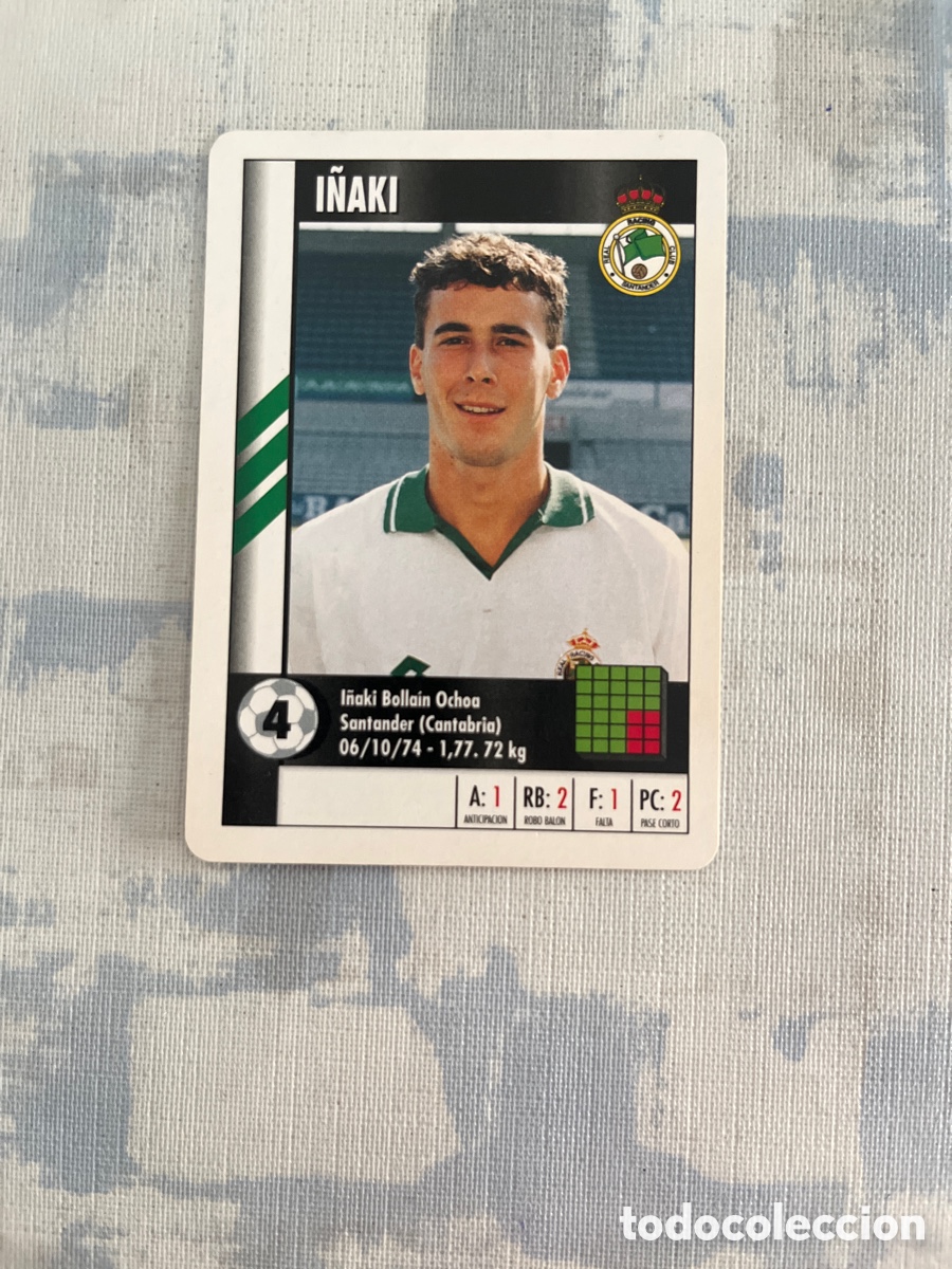 Cromos de Futebol: I&Ntilde;AKI RACING DE SANTANDER SUPER GOL 95 96 MARCA LFP 1995 1996 CARTA FOURNIER PERFECTO ESTADO