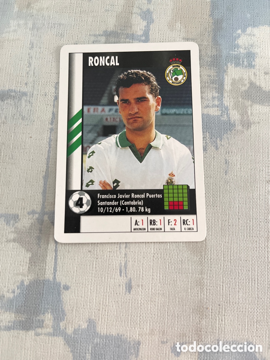 Cromos de Futebol: RONCAL RACING DE SANTANDER SUPER GOL 95 96 MARCA LFP 1995 1996 CARTA FOURNIER PERFECTO ESTADO