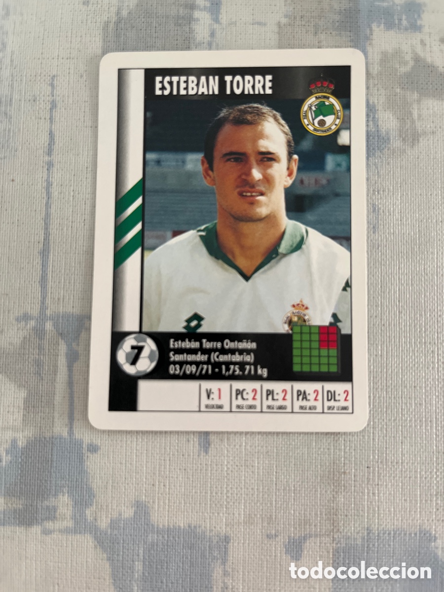 Cromos de Futebol: ESTEBAN TORRE RACING DE SANTANDER SUPER GOL 95 96 MARCA LFP 1995 1996 CARTA FOURNIER PERFECTO ESTADO