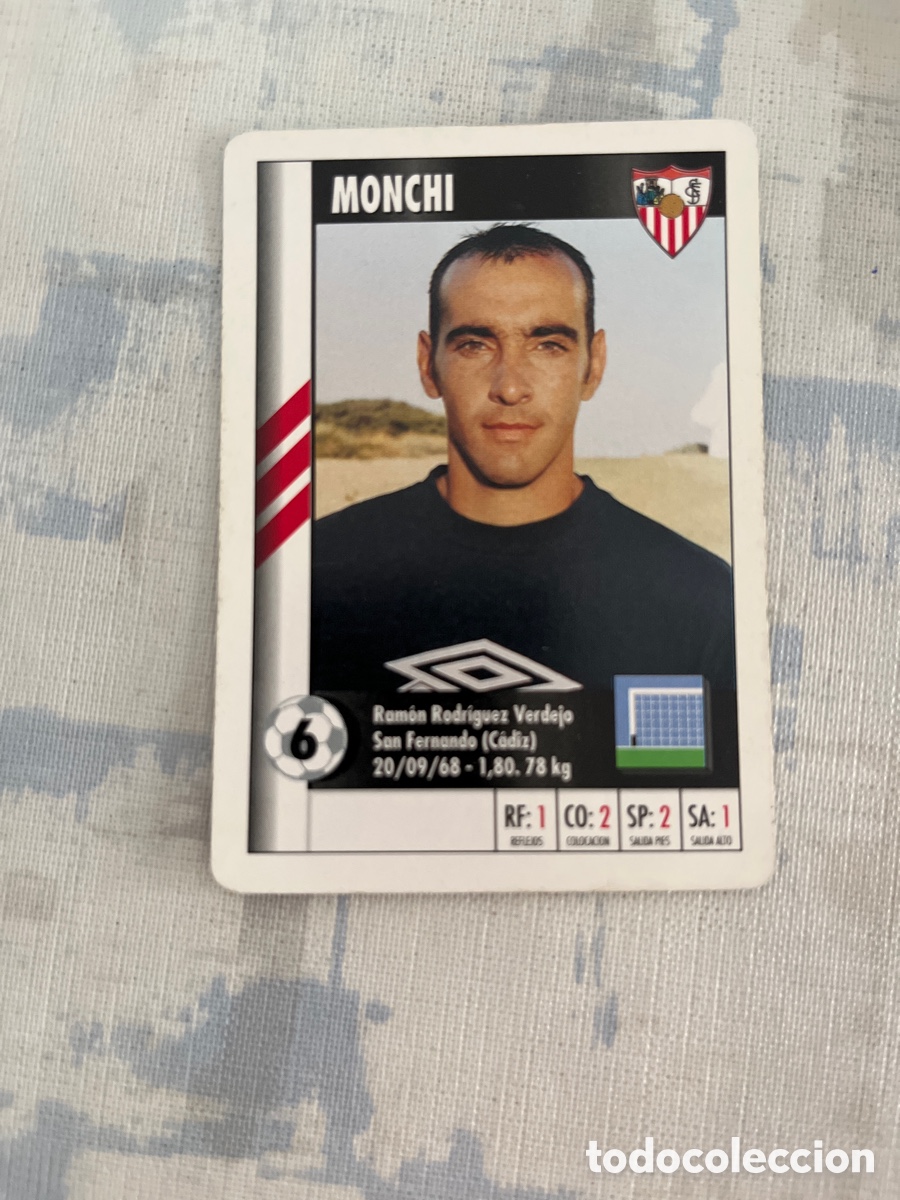 Cartes &agrave; collectionner de Football: MONCHI SEVILLA SUPER GOL 95 96 MARCA LFP 1995 1996 CARTA TAMA&Ntilde;O FOURNIER PERFECTO ESTADO