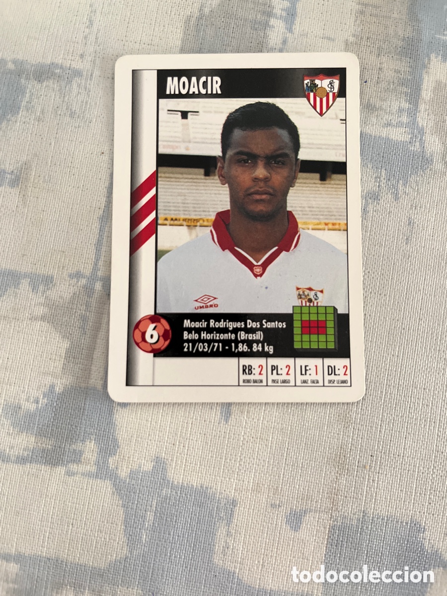 Cromos de Futebol: MOACIR SEVILLA SUPER GOL 95 96 MARCA LFP 1995 1996 CARTA TAMA&Ntilde;O FOURNIER PERFECTO ESTADO