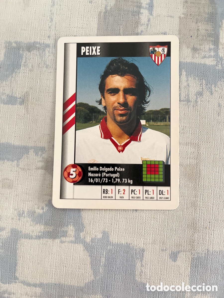 Cromos de Futebol: PEIXE SEVILLA SUPER GOL 95 96 MARCA LFP 1995 1996 CARTA TAMA&Ntilde;O FOURNIER PERFECTO ESTADO