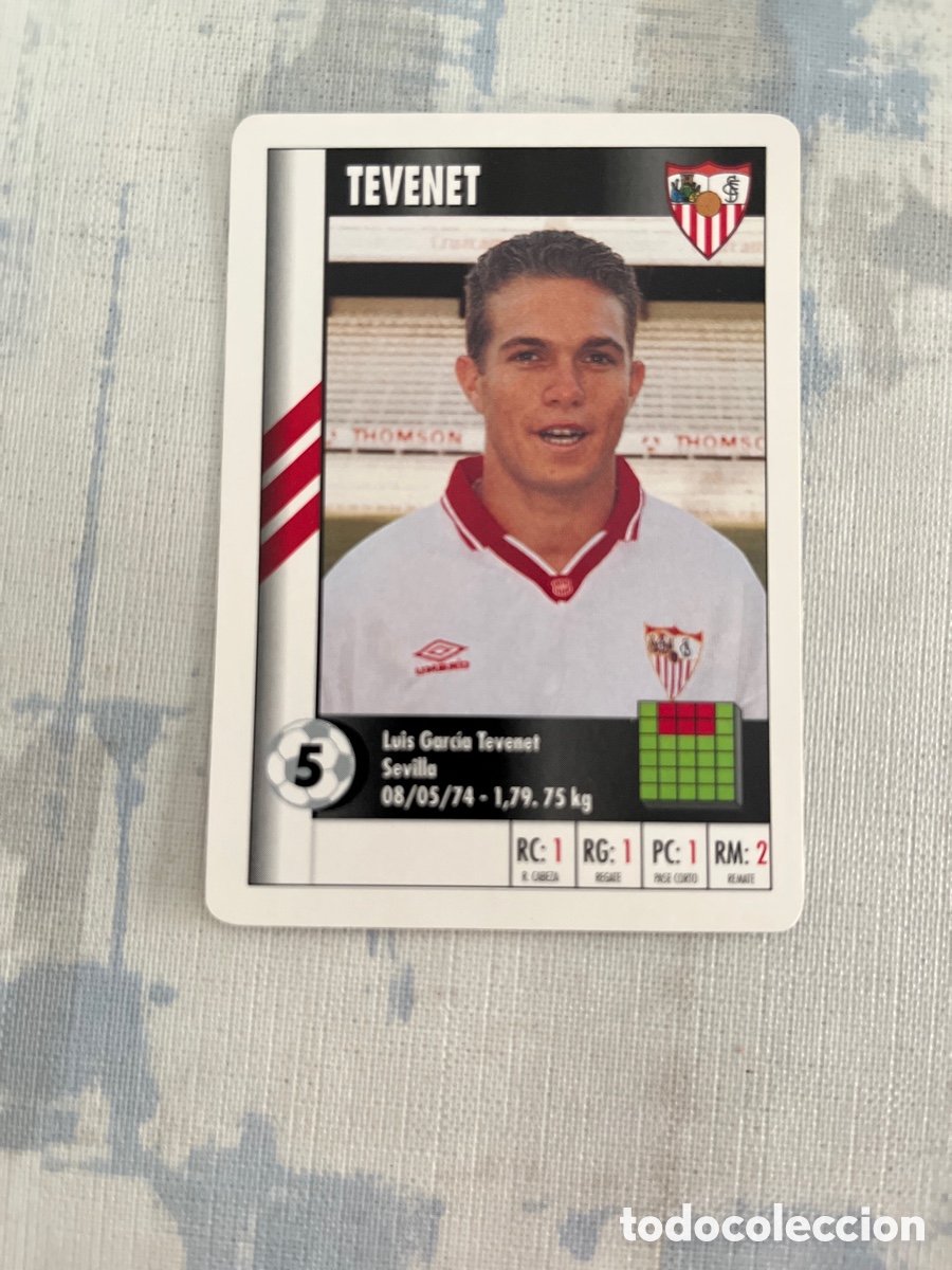 Cromos de Futebol: TEVENET SEVILLA SUPER GOL 95 96 MARCA LFP 1995 1996 CARTA TAMA&Ntilde;O FOURNIER PERFECTO ESTADO