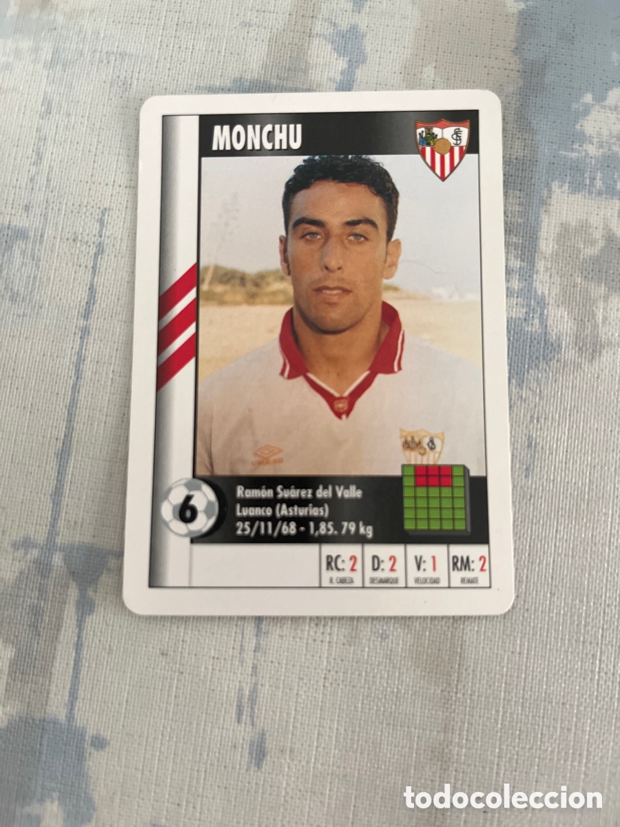 Cromos de Futebol: MONCHU SEVILLA SUPER GOL 95 96 MARCA LFP 1995 1996 CARTA TAMA&Ntilde;O FOURNIER PERFECTO ESTADO