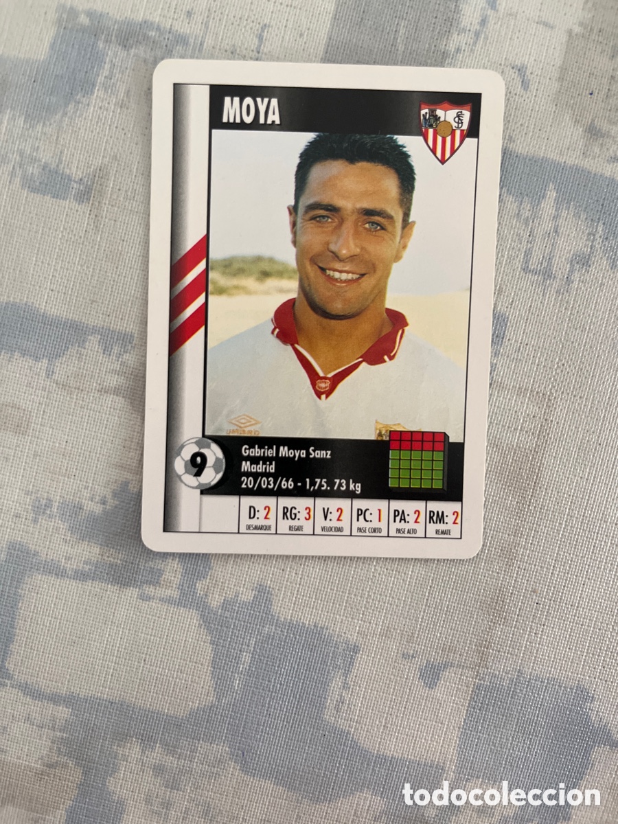Cromos de Futebol: MOYA SEVILLA SUPER GOL 95 96 MARCA LFP 1995 1996 CARTA TAMA&Ntilde;O FOURNIER PERFECTO ESTADO