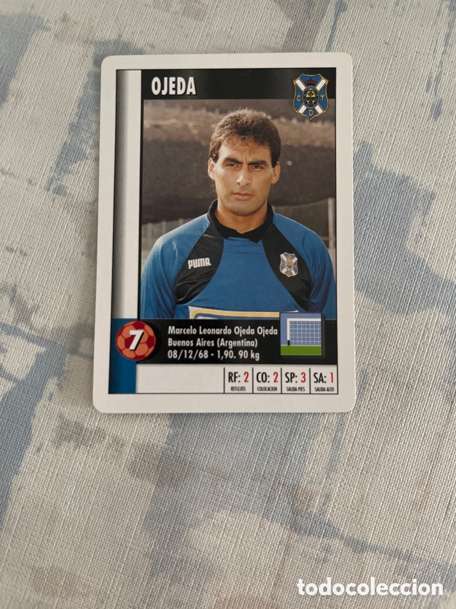 Football Stickers: OJEDA TENERIFE SUPER GOL 95 96 MARCA LFP 1995 1996 CARTA TAMA&Ntilde;O FOURNIER PERFECTO ESTADO