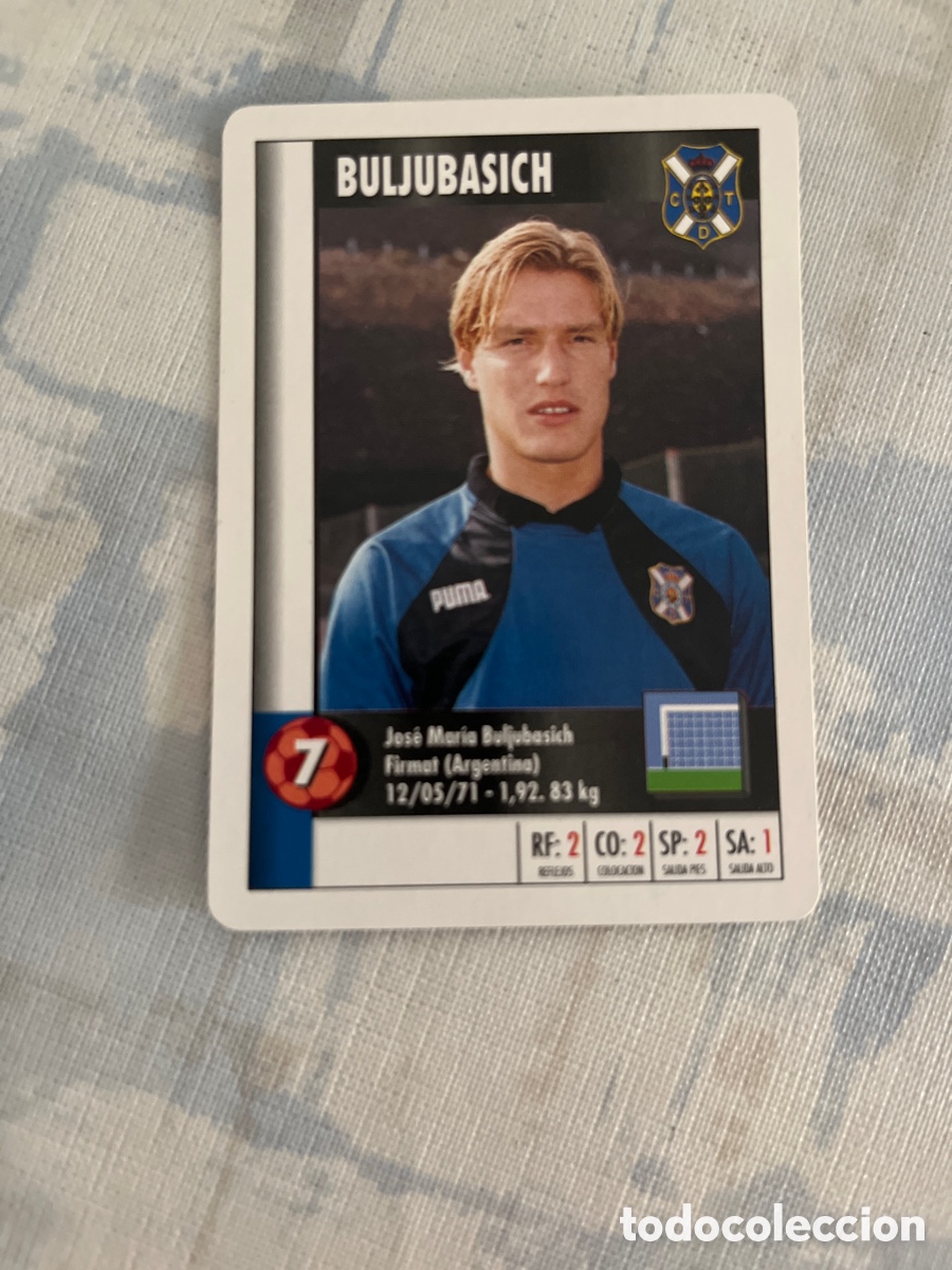 Football Stickers: BULJUBASICH TENERIFE SUPER GOL 95 96 MARCA LFP 1995 1996 CARTA TAMA&Ntilde;O FOURNIER PERFECTO ESTADO