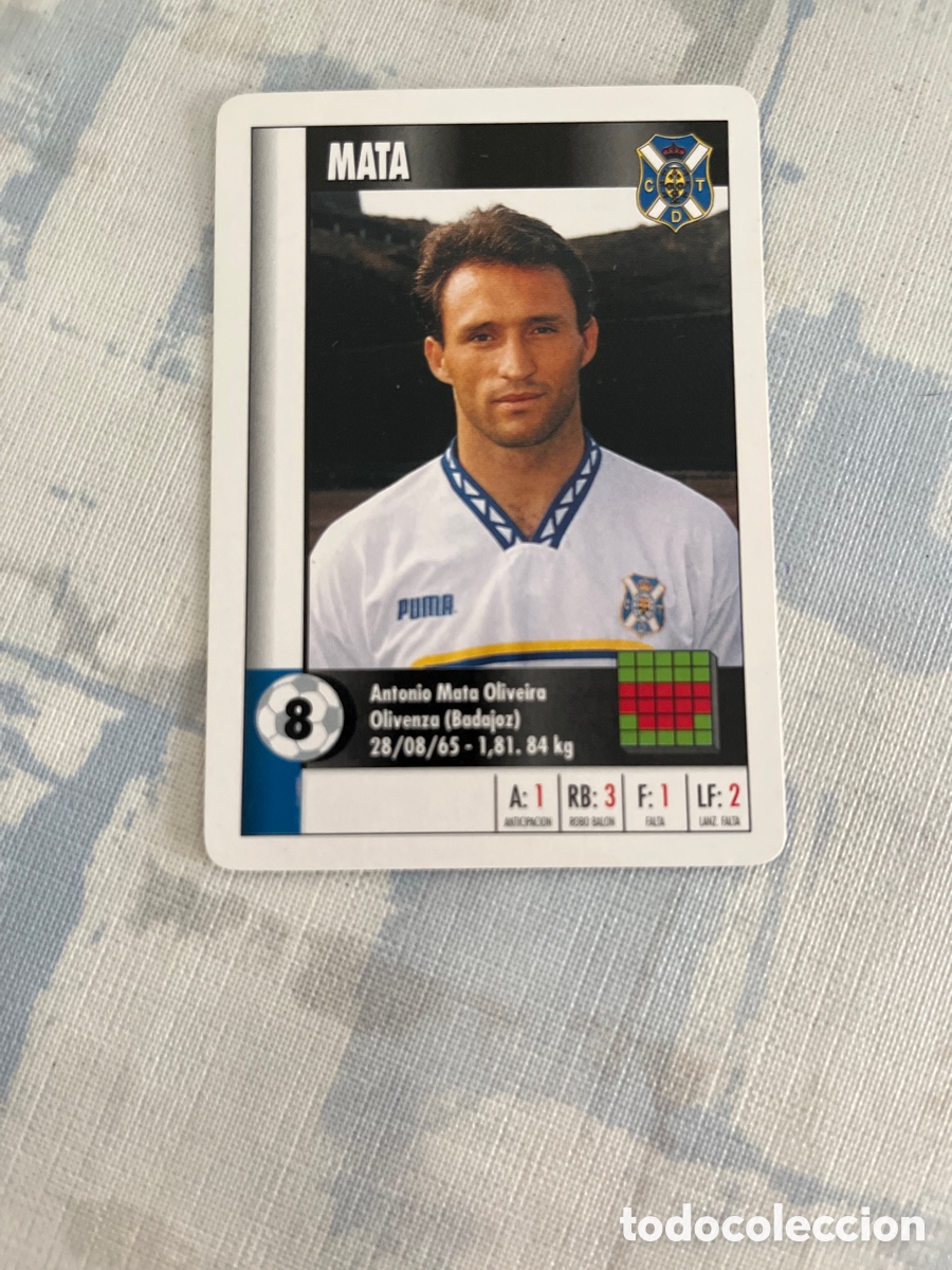 Football Stickers: MATA TENERIFE SUPER GOL 95 96 MARCA LFP 1995 1996 CARTA TAMA&Ntilde;O FOURNIER PERFECTO ESTADO