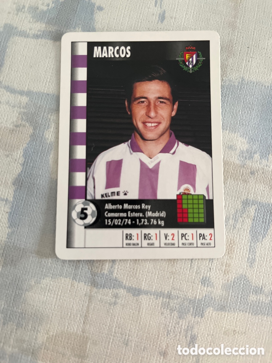 Cromos de Futebol: MARCOS REAL VALLADOLID SUPER GOL 95 96 MARCA LFP 1995 1996 CARTA TAMA&Ntilde;O FOURNIER PERFECTO ESTADO