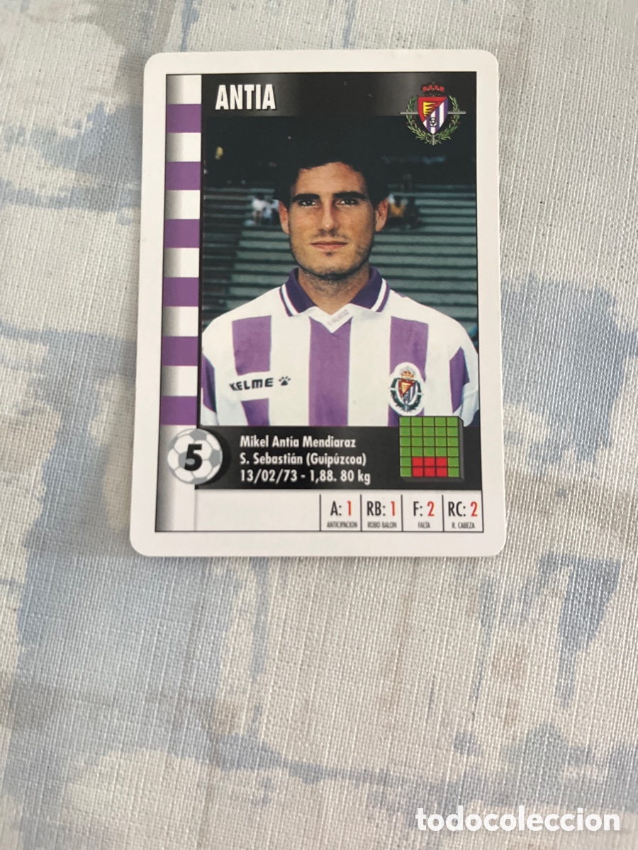 Cromos de Futebol: ANTIA REAL VALLADOLID SUPER GOL 95 96 MARCA LFP 1995 1996 CARTA TAMA&Ntilde;O FOURNIER PERFECTO ESTADO