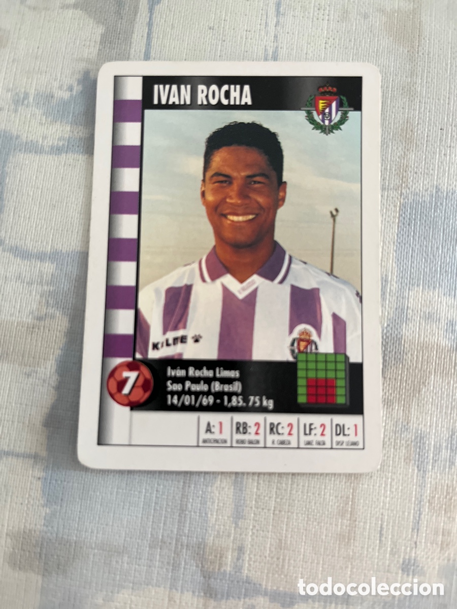 Cromos de Futebol: IVAN ROCHA REAL VALLADOLID SUPER GOL 95 96 MARCA LFP 1995 1996 CARTA TAMA&Ntilde;O FOURNIER PERFECTO ESTADO