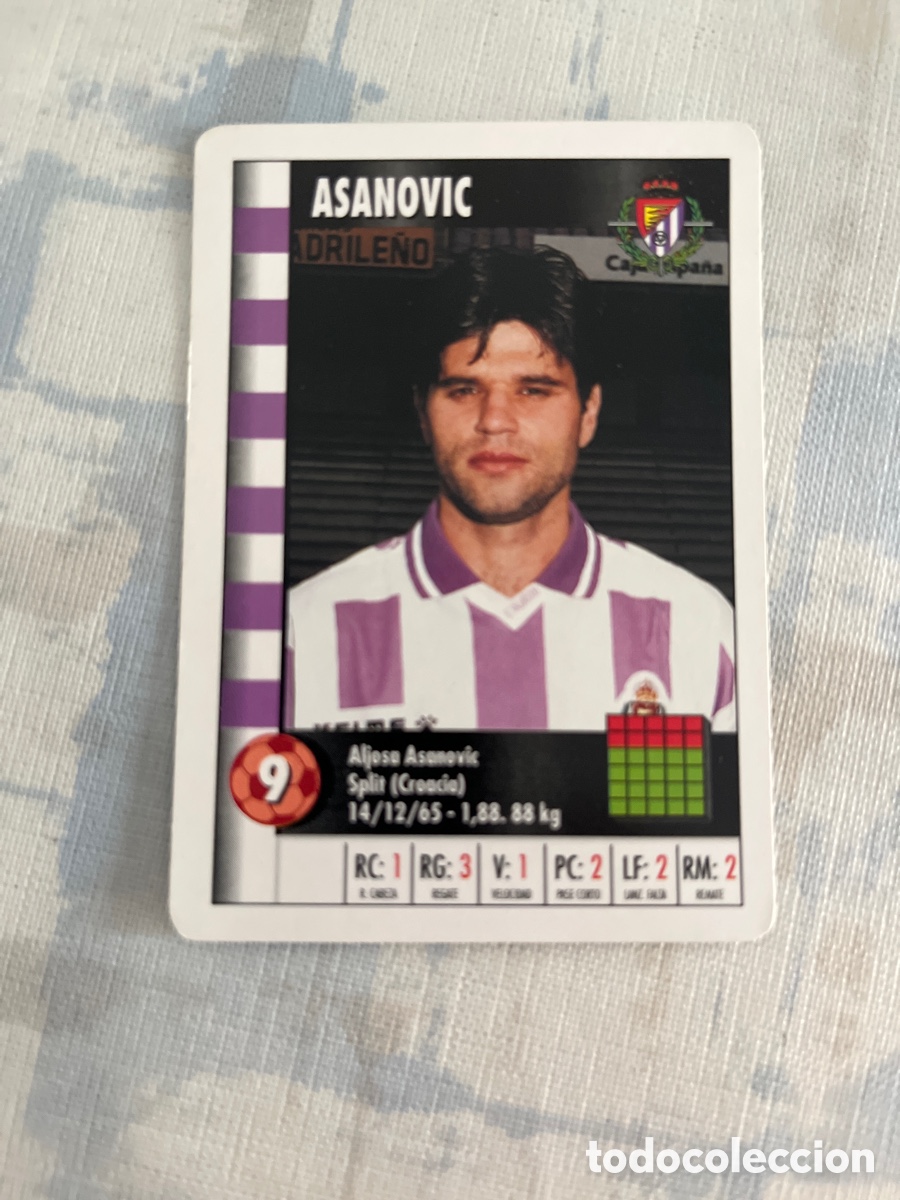 Cromos de Futebol: ASANOVIC REAL VALLADOLID SUPER GOL 95 96 MARCA LFP 1995 1996 CARTA TAMA&Ntilde;O FOURNIER PERFECTO ESTADO