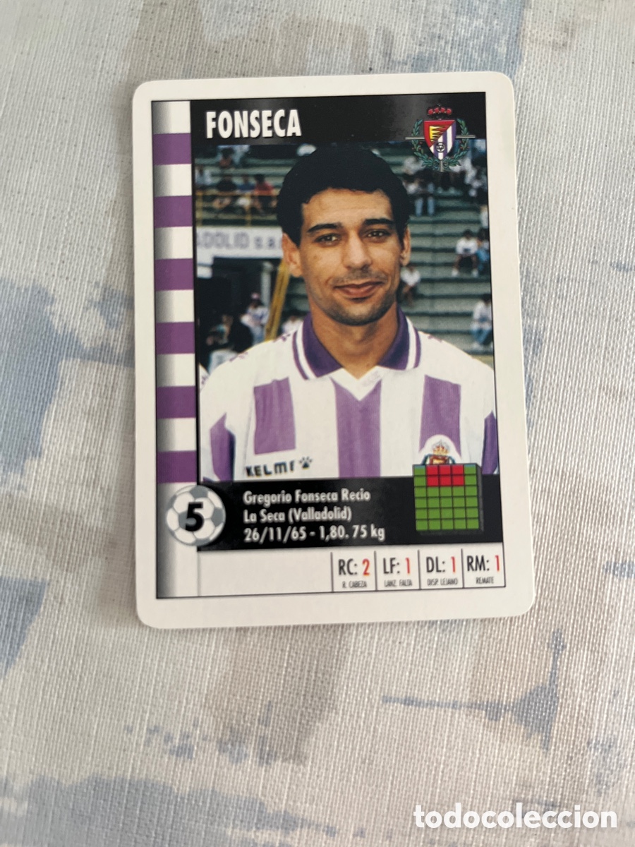 Cromos de f&uacute;tbol: FONSECA REAL VALLADOLID SUPER GOL 95 96 MARCA LFP 1995 1996 CARTA TAMA&Ntilde;O FOURNIER PERFECTO ESTADO