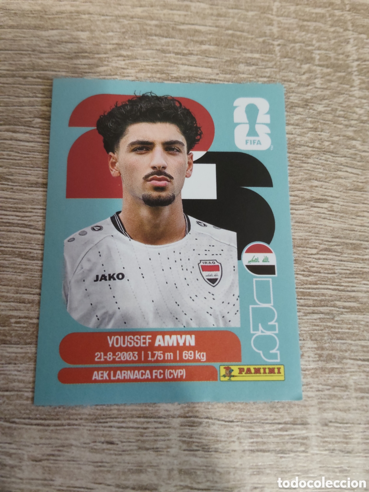 Cromos de F&uacute;tbol: Panini mundial 2026 IRQ 14 Youssef Amyn Iraq