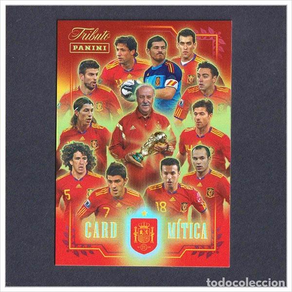 Figurine di Calcio: TRIBUTO SELECCI&Oacute;N ESPA&Ntilde;OLA 2010 2026 PANINI CARD M&Iacute;TICA VILLA INIESTA CASILLAS CM ESPA&Ntilde;A MUNDIAL