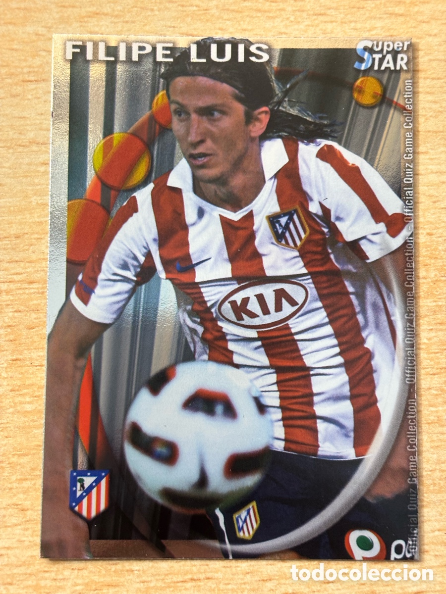 Fu&szlig;ball-Sticker: # 241 Filipe Luis Atl&eacute;tico de Madrid Superstar Mundicromo 2011 brillo liso