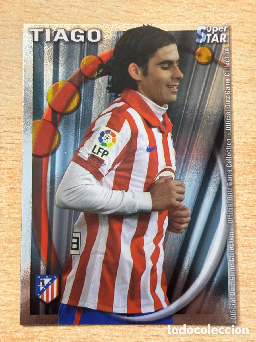 Cromos de Futebol: # 240 Tiago Atl&eacute;tico de Madrid Superstar Mundicromo 2011 brillo liso