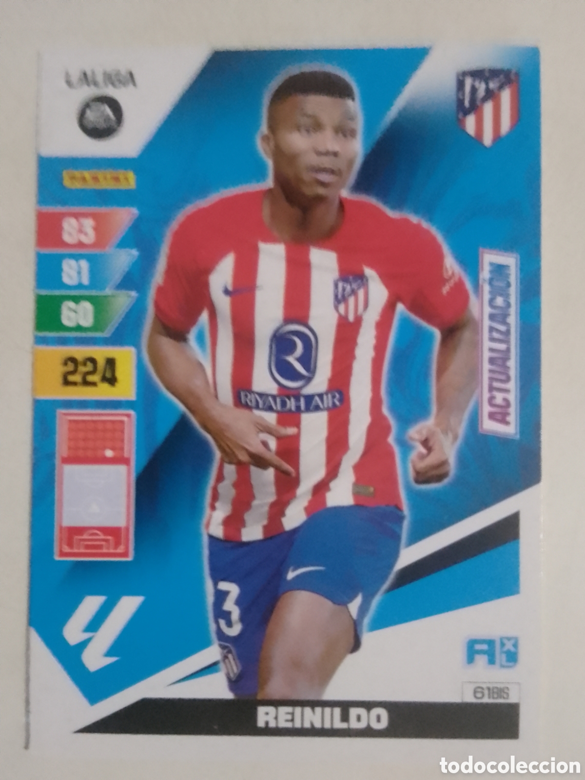 Cromos de F&uacute;tbol: Adrenalyn XL 2023-24 n&deg; 61 BIS Reinildo &bull; Atl&eacute;tico de Madrid. ACTUALIZACI&Oacute;N.