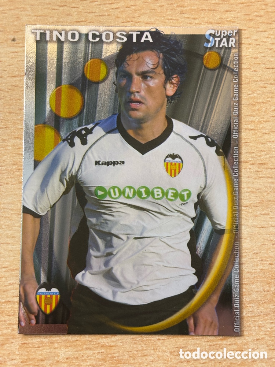 Cromos de F&uacute;tbol: # 79 Tino Costa Valencia CF Superstar Mundicromo 2011 brillo liso