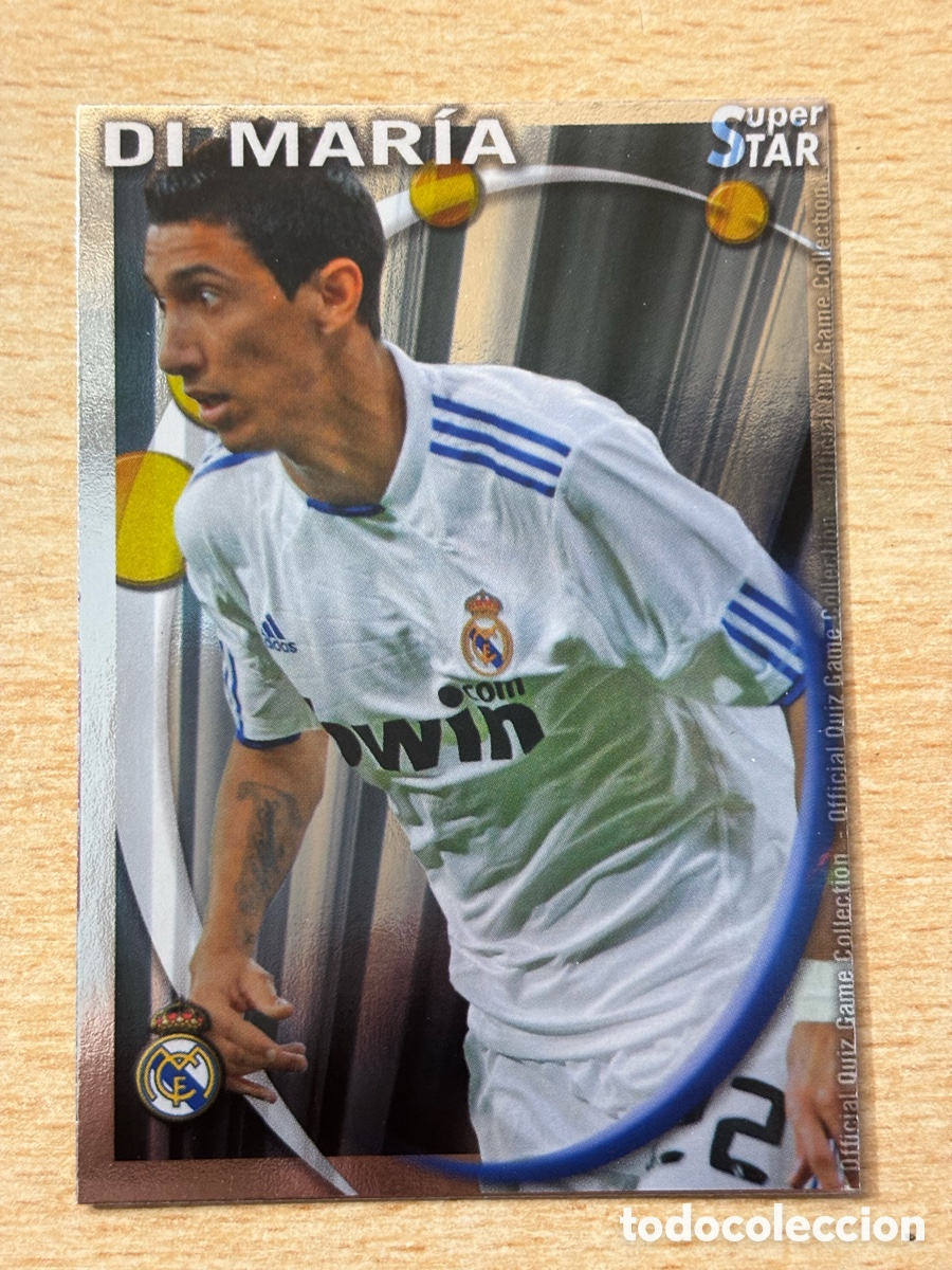 Cromos de F&uacute;tbol: # 054 Di Mar&iacute;a Real Madrid Superstar Mundicromo 2011 brillo liso