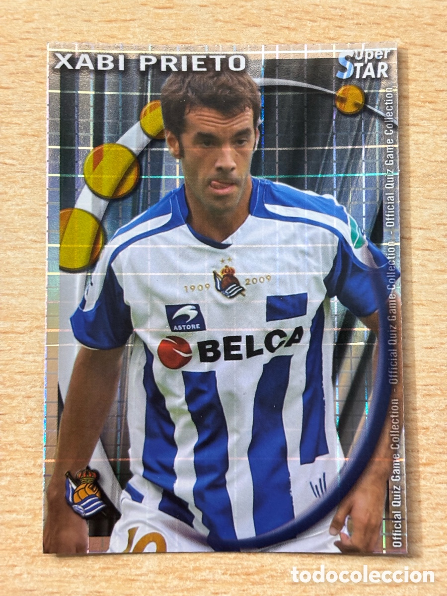 Cromos de Futebol: # 483 Xabi Prieto Real Sociedad Superstar Mundicromo 2011 fondo cuadros